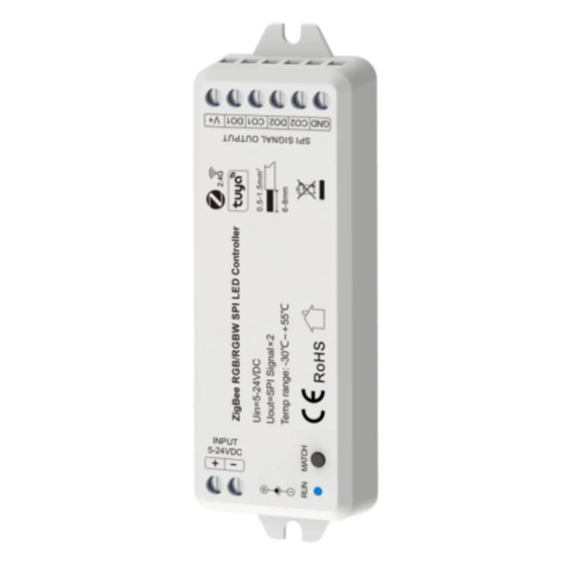 N84R 5 V-24 V Tuya Zigbee WiFi APP SPI LED Controller WZ-SPI Controle 1000 Pixel Led voor WS2811 2812B SK6812 RGB/RGBW Strip Lamp