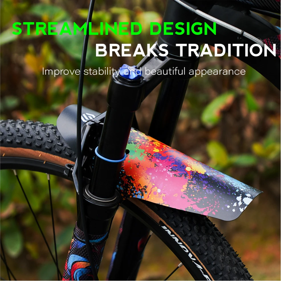 

Carbon Pattern Bicycle Fender Colorful Road Mountain Bike Mud Guard Front Rear Wheel Mudguard Ultralight MTB Fender Fix Gear