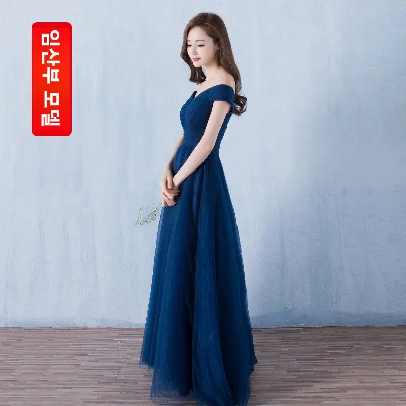 Faionable Abito da sera lungo monospalla da donna Host Dr per feste Matrimoni Spettacoli Ele Slim Fit Dr