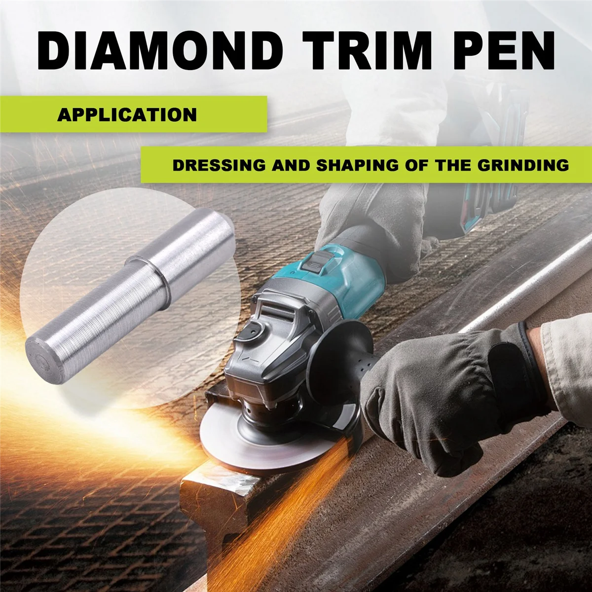 11mm Diameter Grinding Disc Wheel Grinding Diamond Dresser Dressing Pen Tool