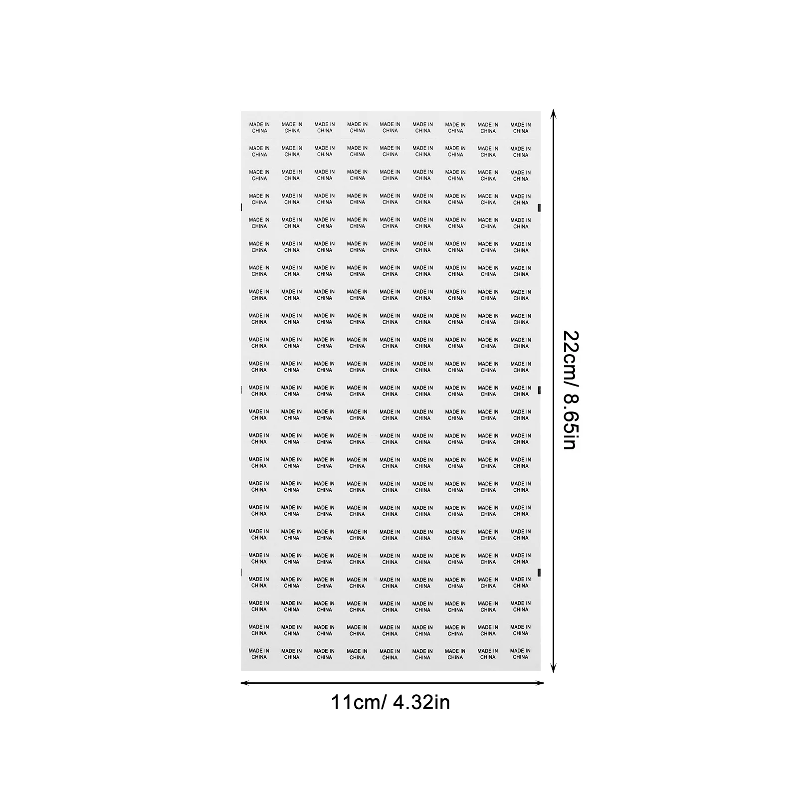 14440 pcs White Background Black Text Stickers Made In China Self Adhesive Labels For Packaging Shipping Origin Marking