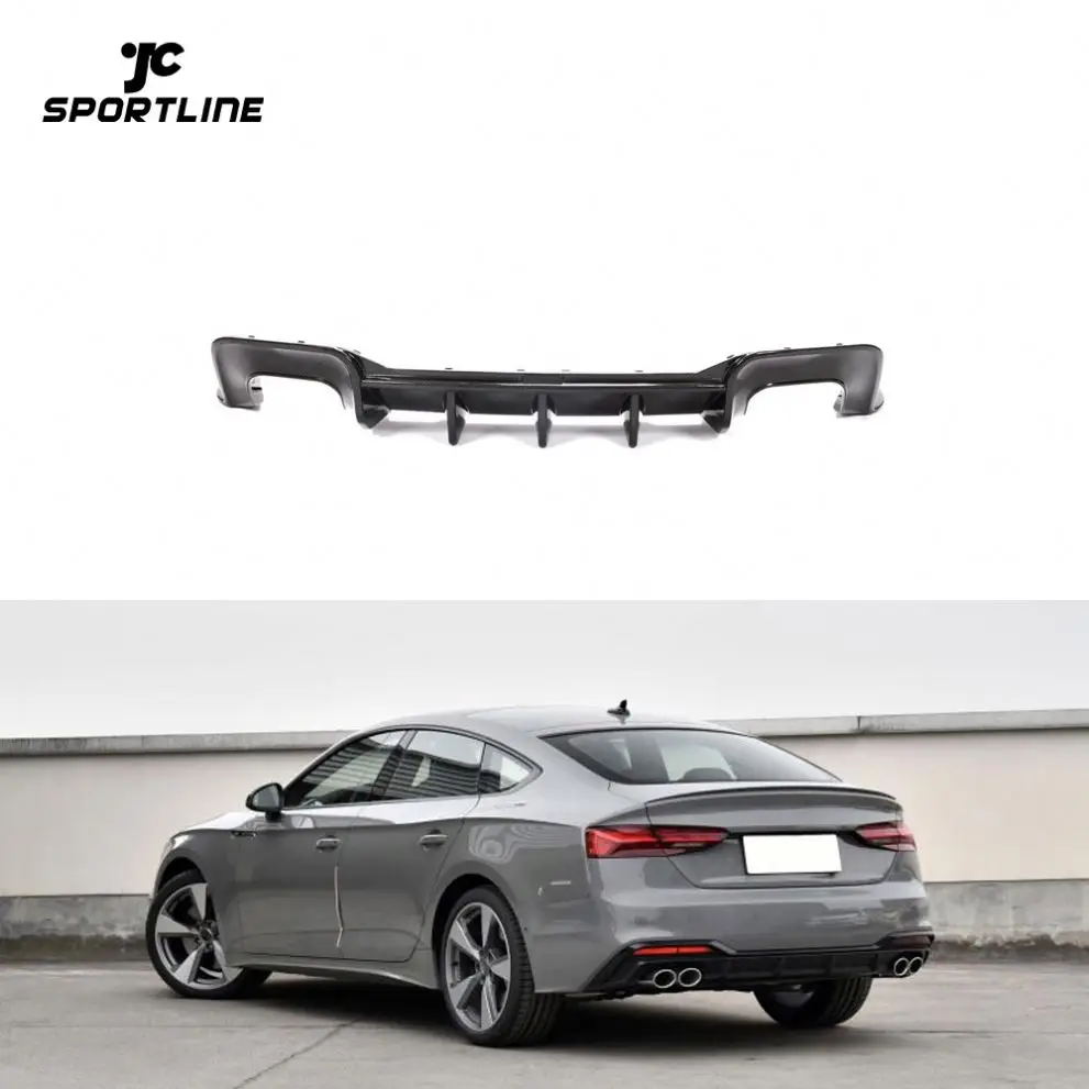 

Спойлер на задний бампер из сухого углеродного волокна Prepreg для Audi S5 B9 A5 SLINE Sportback 4-дверный 2020-2023