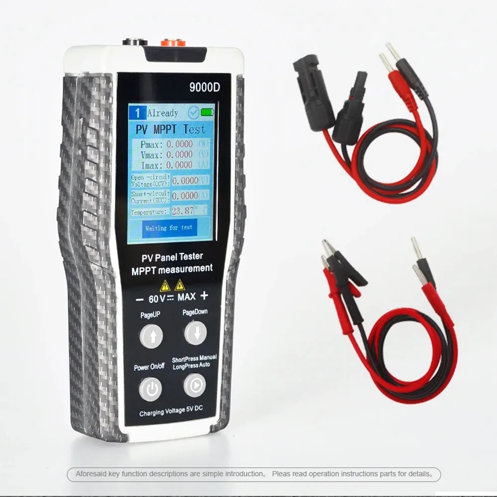 

800W Max Power Solar Panel Tester MPPT Meter 60V/35A PV Module Tester for Voc/Isc, with Data Recording HP-9000D