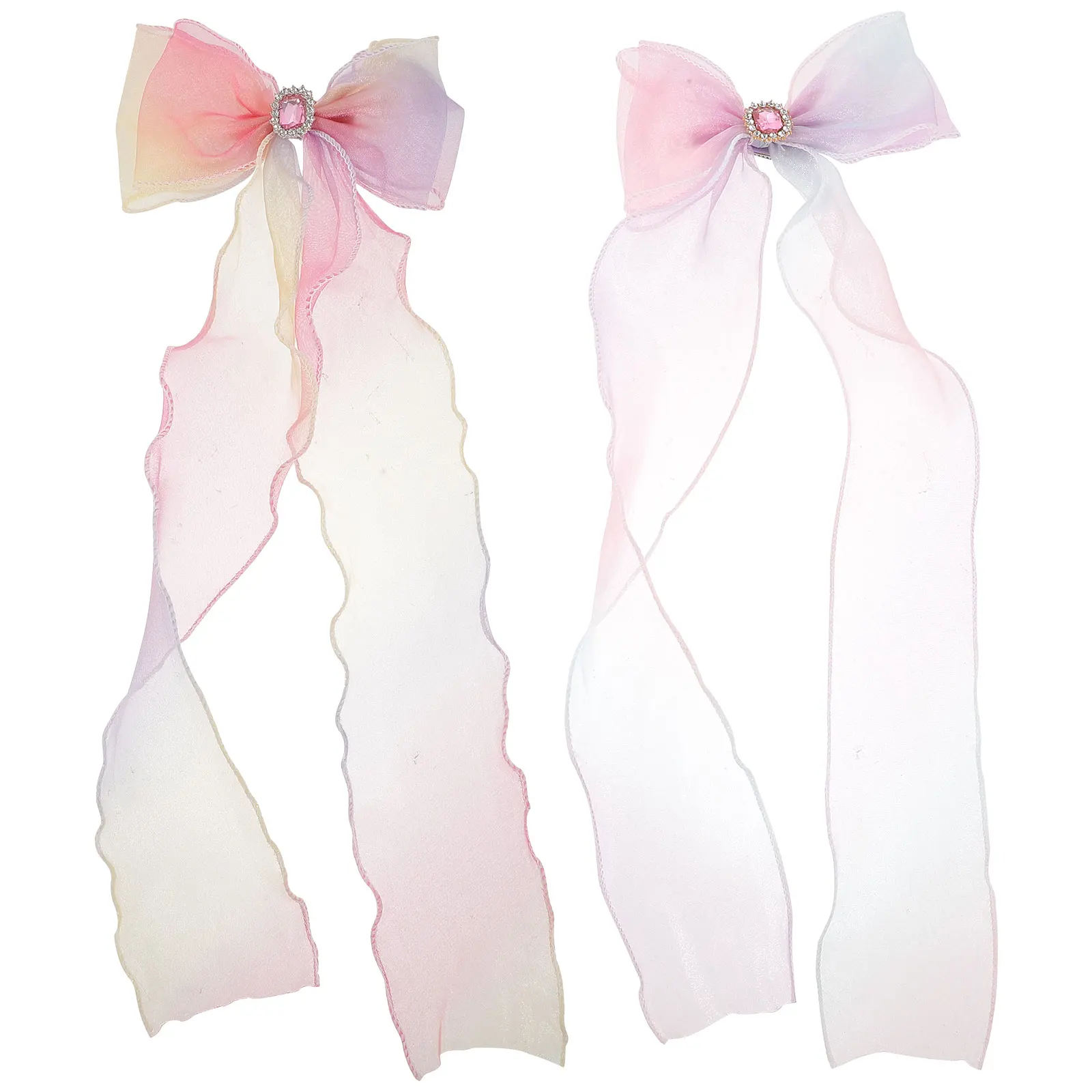 

2Pcs Stylish Bow Barrette Hair Bows for Girls Kids Durable Alloy Material Dance Parties Appointments Bows for Girls