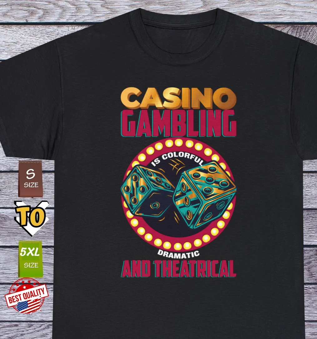 Casino Las Vegas Gambling T Shirt, Vintage Poker Old School Clothing Tee