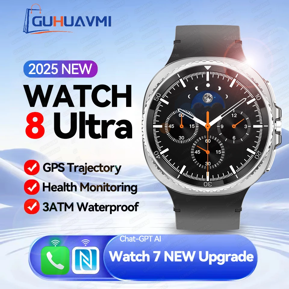 2025new-watch-8-ウルトラスマートウォッチクラシック-nfc-健康監視-bluetooth-通話-3atm-防水-gps-スマートウォッチ-ios-android-用