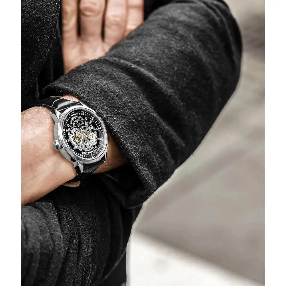 Men's Automatic Skeleton Watch - Canvas Strap Watch 리뷰 및 가격
