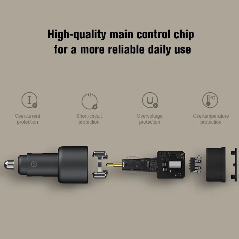 Xiaomi Mi 100W Max 1a1 Autolader Snel Opladen Dual-Port USB-A USB-C Smart Device Volledig Compatibel Met Lichteffectdisplay