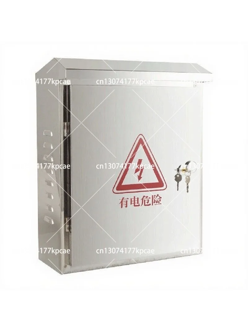 Stainless steel monitoring waterproof distribution box, outdoor wiring box with lock, outdoor monitoring equipment rainproof box