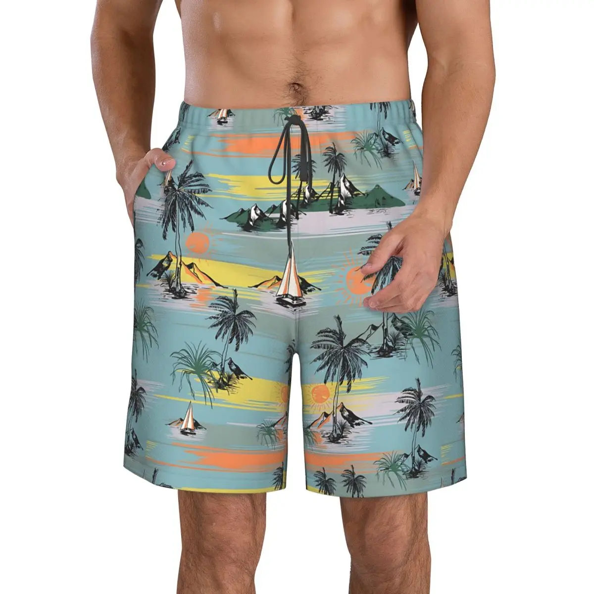 

Одежда для купания, летние пляжные шорты для плавания, быстросохнущие летние купальники для мальчиков, пляжные шорты для серфинга, мужская одежда, брюки