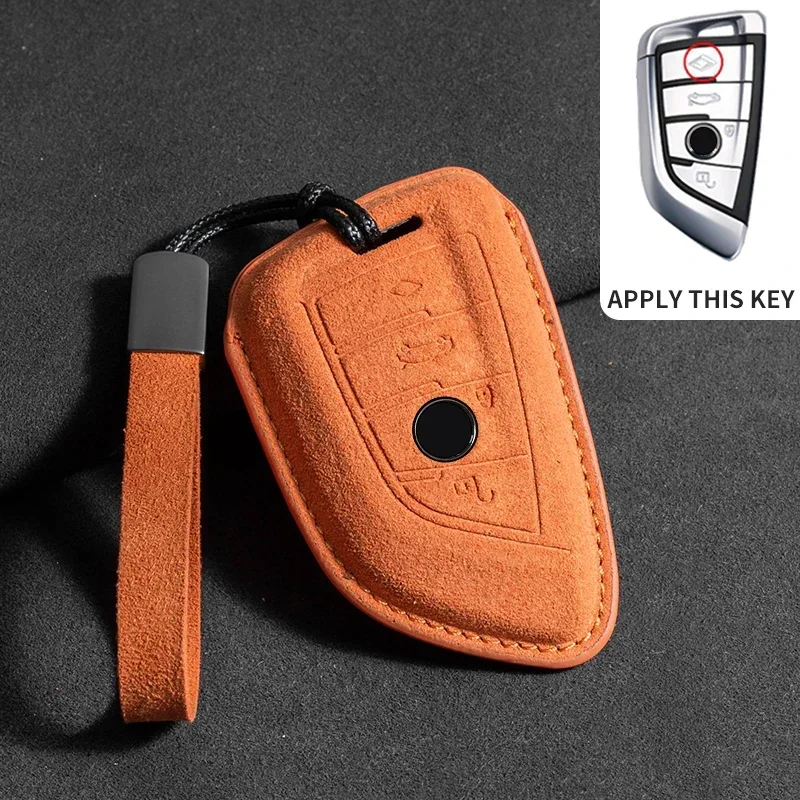 Autos chl üssel gehäuse Abdeckung Schale für BMW x1 x3 x5 x6 Serie 1 2 5 7 8 f15 f16 e53 e70 e39 f10 f30 g30 g20 g11 g01 g02 g05 Wildleder Schlüssel bund