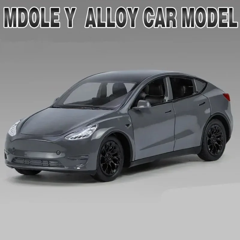 1:32 Tesla Model Y 3 SUV Alloy Car Model Diecast Metal Vehicles Car Model Simulation Collection Sound and Light kids Toy