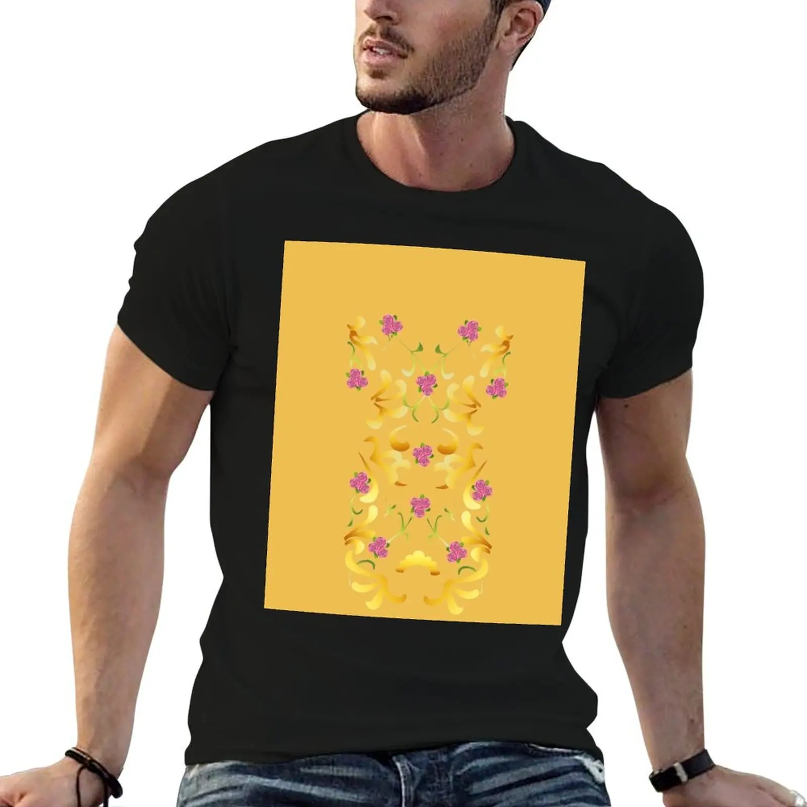 Meadow Picnic T-Shirt Casual Loose Fit Short Sleeve T-Shirt