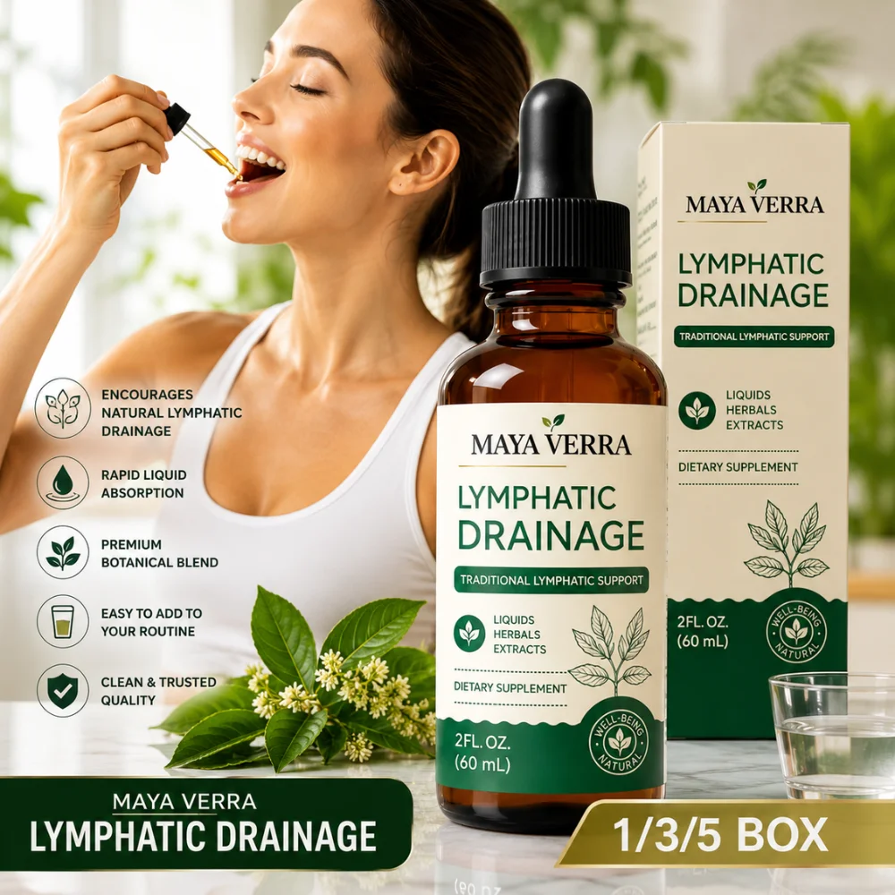 Lymphatic Drainage Herbal Drops Galium Red Clover Botanical Liquid Supplement Fluid Balance Daily Wellness Body Care
