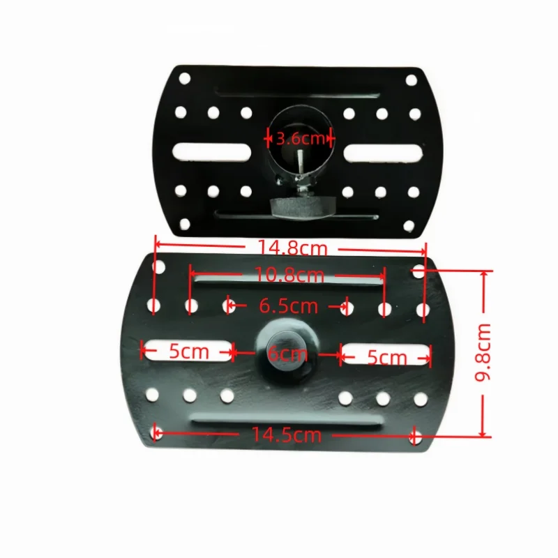 1/2 Piece Triangular Bracket Tray: Metal Speaker Bracket Tray, with 18 Fixed Mounting Holes: Iron Plate Thickness 0.15cm, Load Capacity 60kg; Suitable for Tripod Lift Brackets, Used in Conjunction with Wall Mounting Brackets, for Fixing Speakers, Projectors, Etc. - view 2