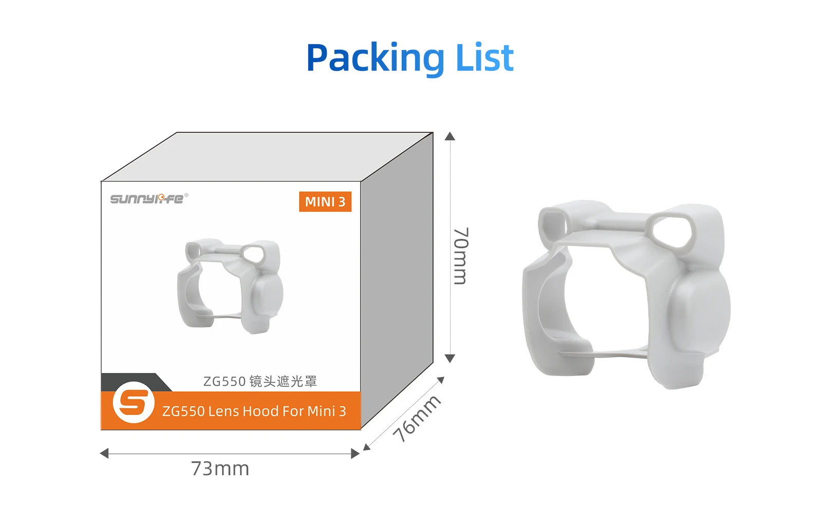 Untuk Dji Mini3 lensa naungan anti-silau aksesoris pelindung kepala kerai