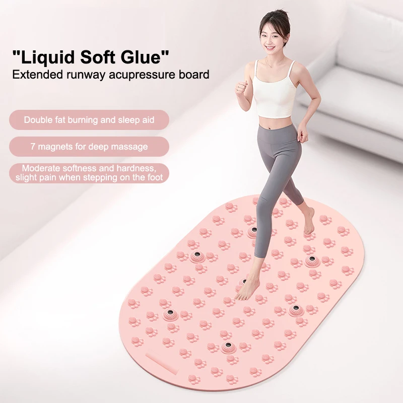 

65 * 40Cm Extended Soft Silicone Fingerprinting Board Foot Massage Pad In Situ Indoor Running In Situ Foot Foot Stepping Toe Pad