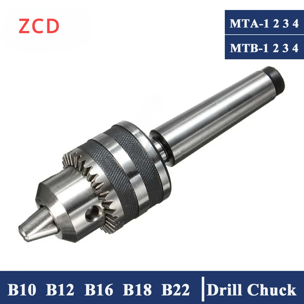 

ZCD B10 B12 B16 B18B22 0.6-6mm MTB1 MTB2 MTB3 MTB4 Morse Connecting Rod Drill Chuck CNC Drilling Machine Wood Sleeve Drill Chuck