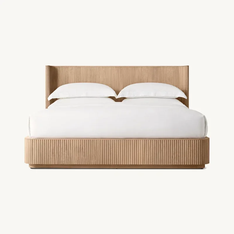 

SW Luxus moderne klassische amerikanische Bett Home Hotel Schlafzimmer möbel Massivholz Eiche Betten