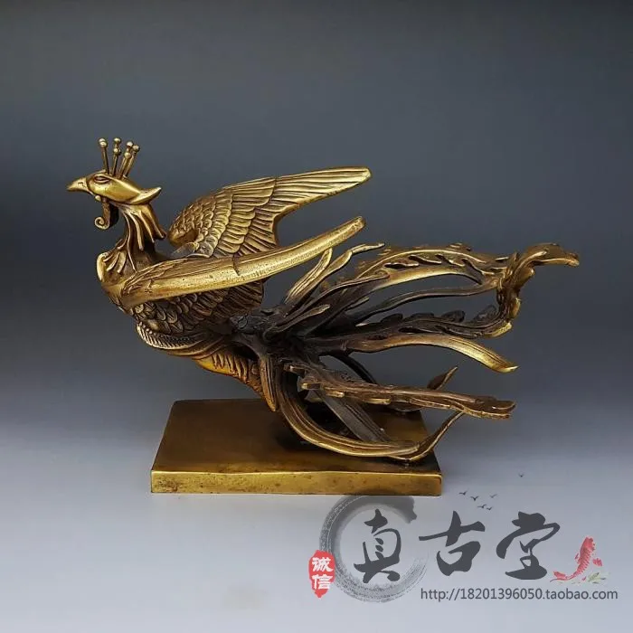 Arrived Antique Pure Copper Phoenix Ornaments, Phoenix Feng Shui Bronze Ware, Wedding And Marriage Decorations, Attracting Wealt