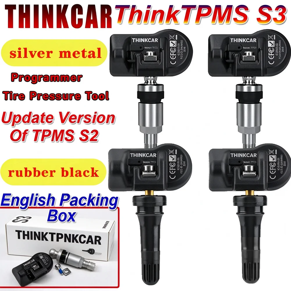 THINKCAR THINKTPMS S3 315/433MHz Capteur de pression des pneus TPMS pour voiture, compatible avec l'outil TPMS Thinkcar / Mucar VENUL I-PRO