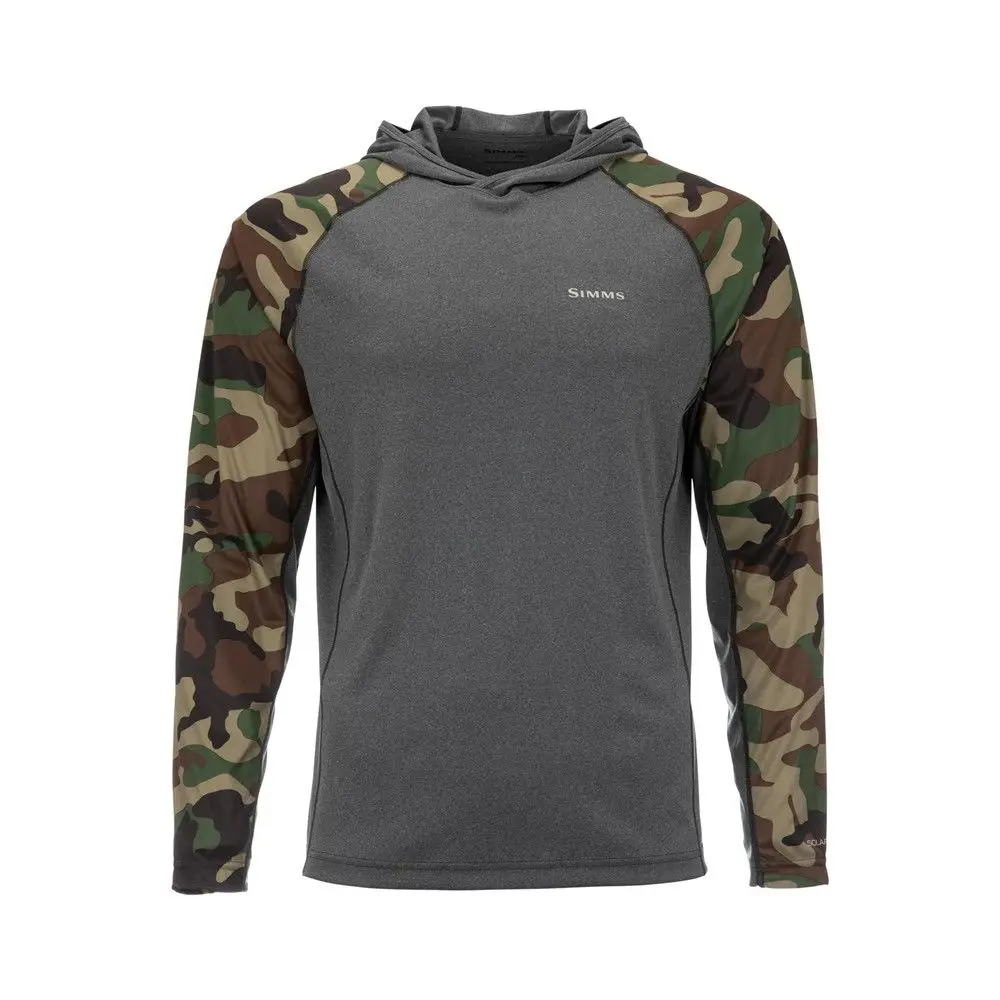 

SIMMS Fishing Hoodie UPF 50 Sun Protection Long Sleeve Shirt Camo Quick Dry Breathable Summer Outdoor Sport T Shirt