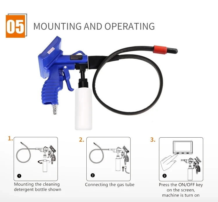 4.3 "Hd Car Aircon pistola per la pulizia del condizionatore d'aria endoscopio canale per la pulizia della fotocamera Wash Gun condizionatore d'aria