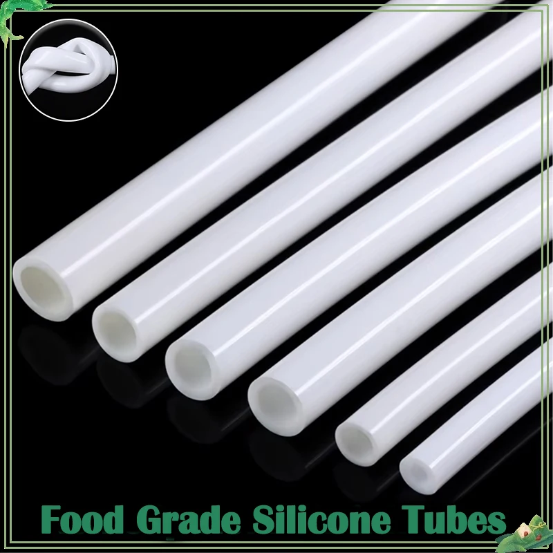 

Food Grade Rubber Hose Aquarium Air Irrigation Pipes Water Connector Garden Hoses 1~10M White Flexible Silicone Tube ID 0.5-32mm