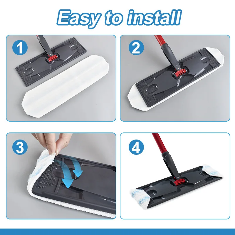For Vileda H2prO / O-Cedar H2prO Flat  Mop Pad Rags Washable Reusable Microfiber Mop Pad replace Accessories