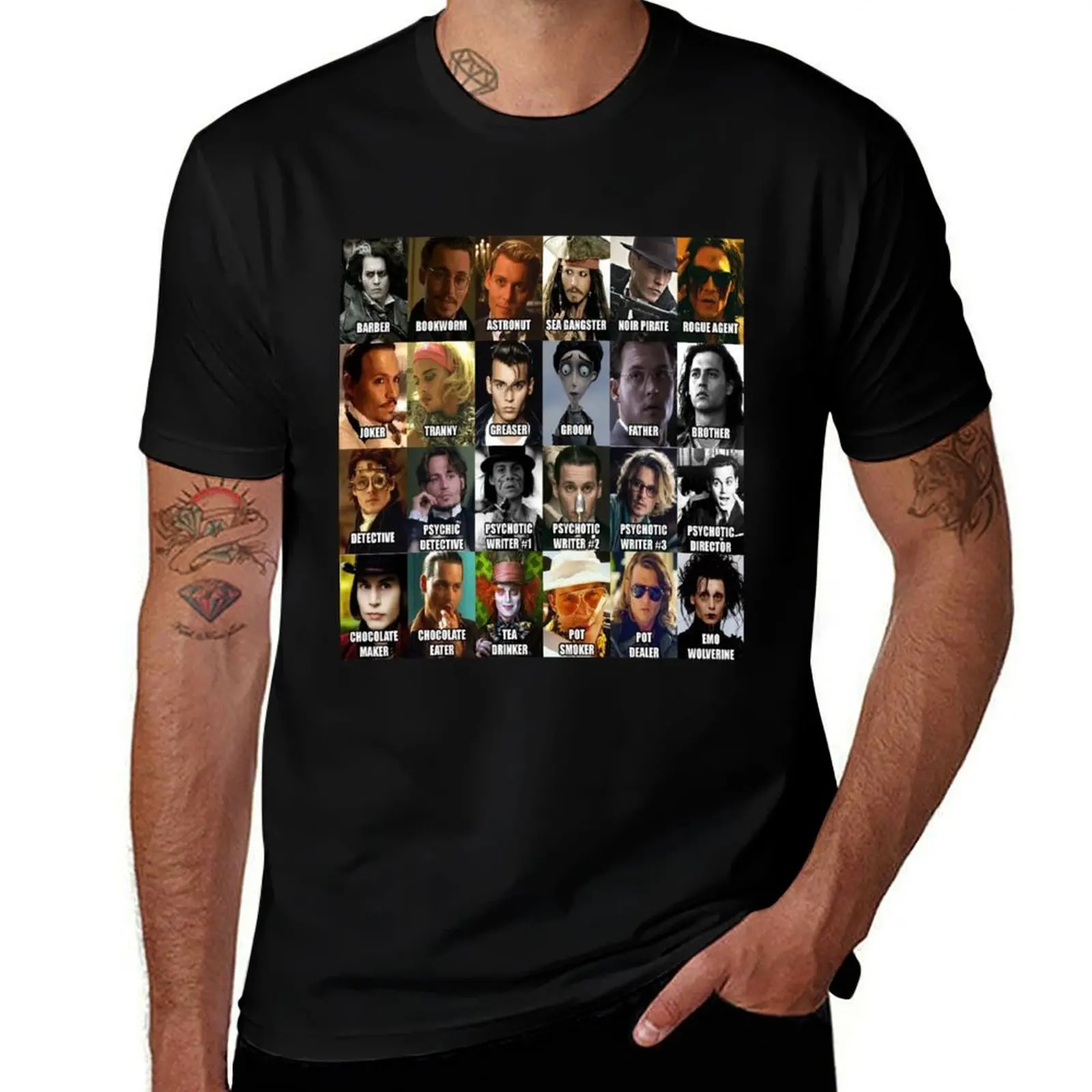 

Johnny Depp T-Shirt Casual Street Style Short Sleeve Tee