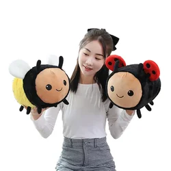 Kawaii Bee Ladybug Plush Toy Soft Stuffed Insect Honeybee Ladybird Doll Toys Kids Birthday Christmas Gift for Child