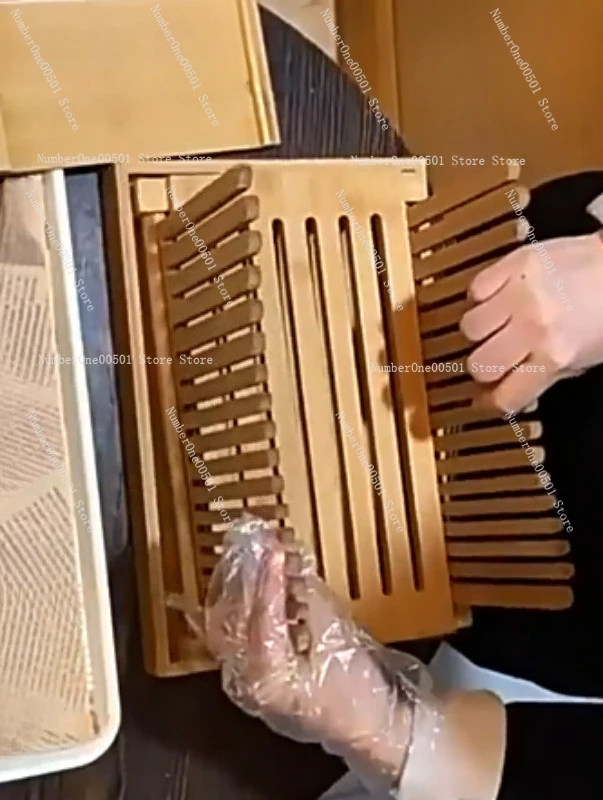 Adjustable Bamboo Bread Slicer Box with Crumb Tray for Toast Sandwich Kitchen Baking Tool