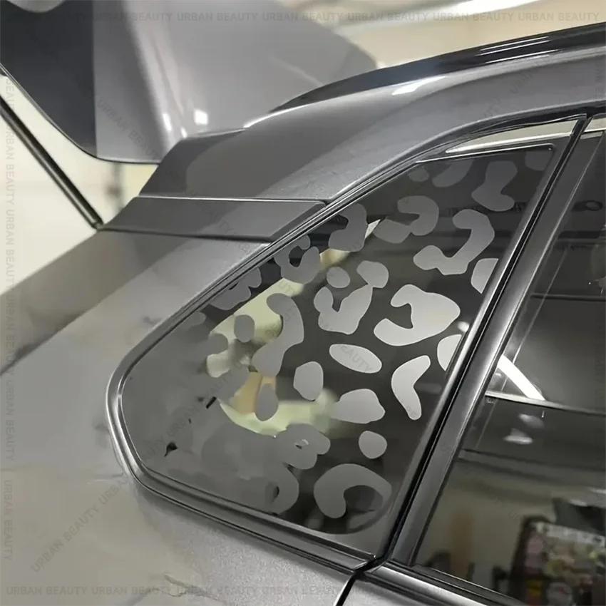 Auto matte black leopard carbon fiber print vinyl car stickers matte effect self-adhesive suitable for automotive Window sticker