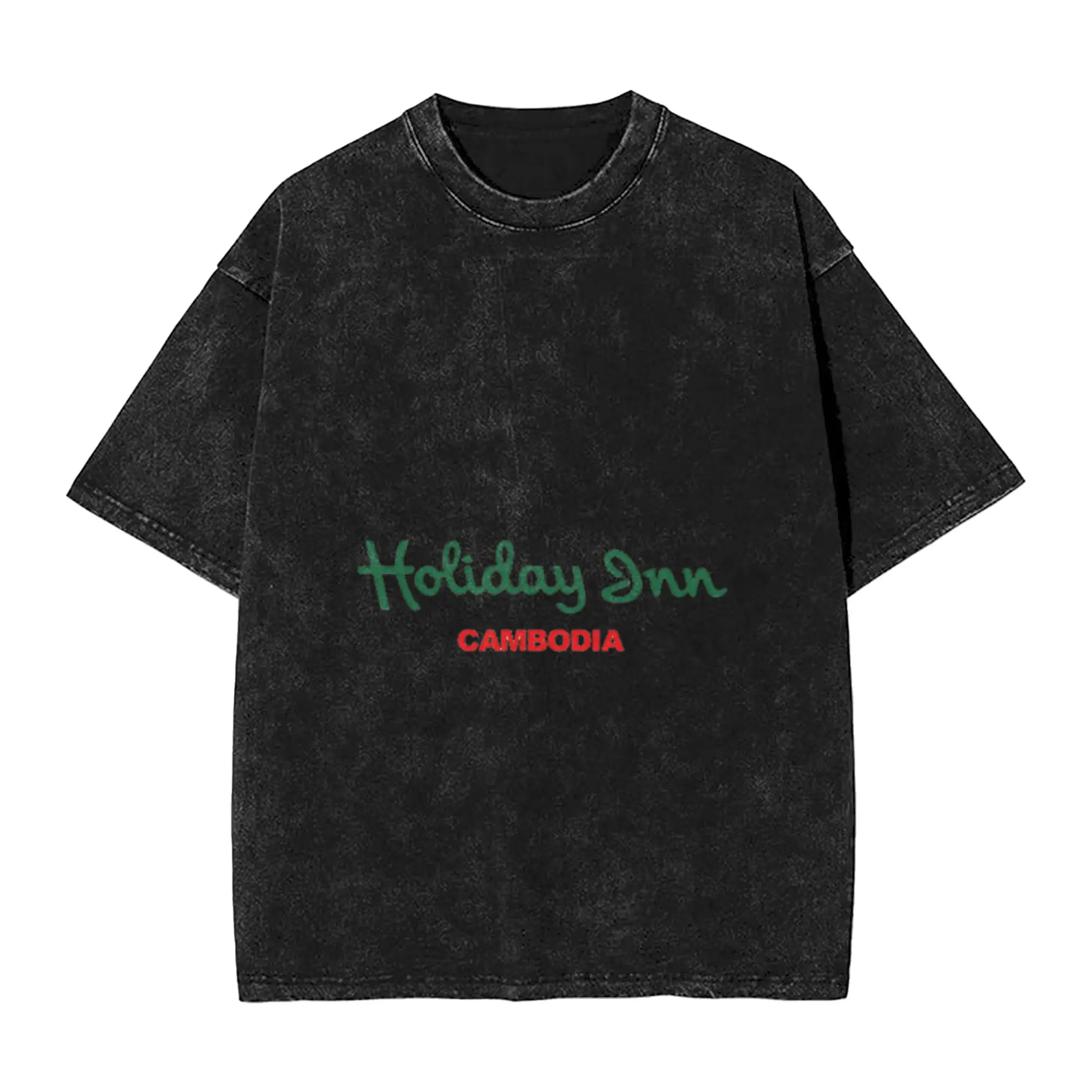 Holiday Vibes Relaxation and Celebration Design for Festive Seasons Stylish A T-Shirt Oversized Short Sleeve Cotton Tees Tops