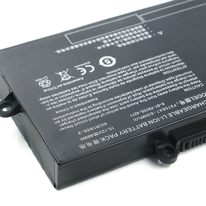 P870BAT-8 Laptop Battery For CLEVO P775DM3 P8700S P870TM-G P870DM3 P870KM P870TM1-G 6-87-P870S-4272 SAGER NP9870 NP9870-S 15.12V