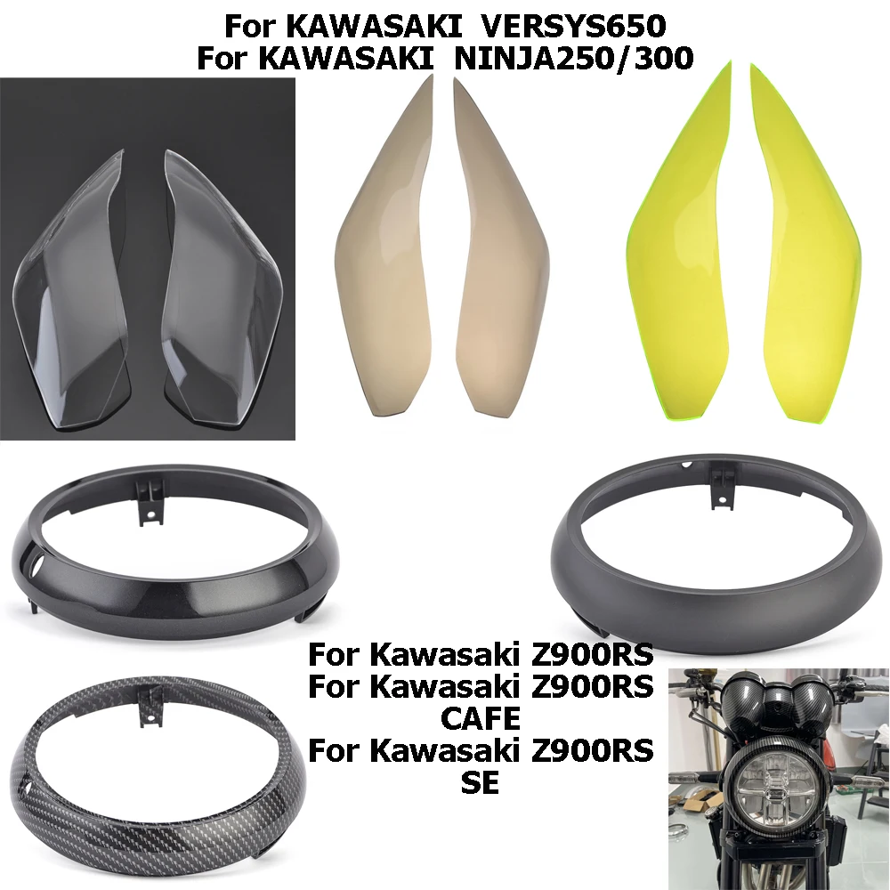 Cubierta protectora para faros de motocicleta, para KAWASAKI Z900RS Z 900 RS CAFE SE VERSYS650 VERSYS 650 NINJA250 NINJA300 NINJA 250 300