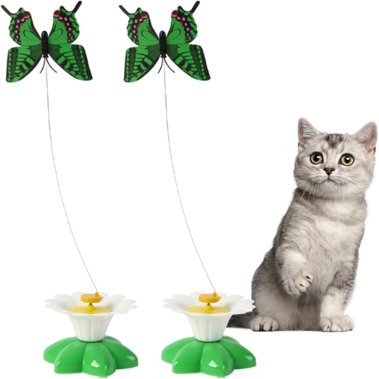 

Bird Teasing Cat Toy, Interactive Bird Toy for Cats Rotating Flying Bird Interactive Cat Toy, Automatic Cats Interactive Toy fo