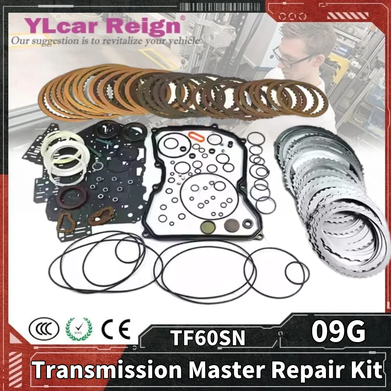 09G TF60SN Automatic Transmission Gearbox Repair Rebuild Overhaul Kit Friction Steel Plate For AUDI VW 2003-2013 Car Accessories