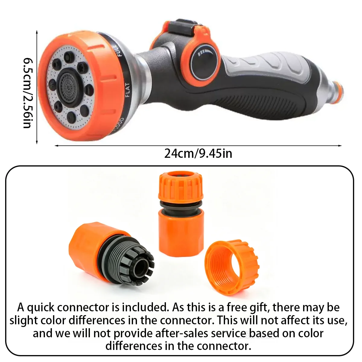 Multi-functional Garden Hose Sprayer, Handheld Water Gun, 8 Spray Modes, Suitable for Watering and Home Cleaning