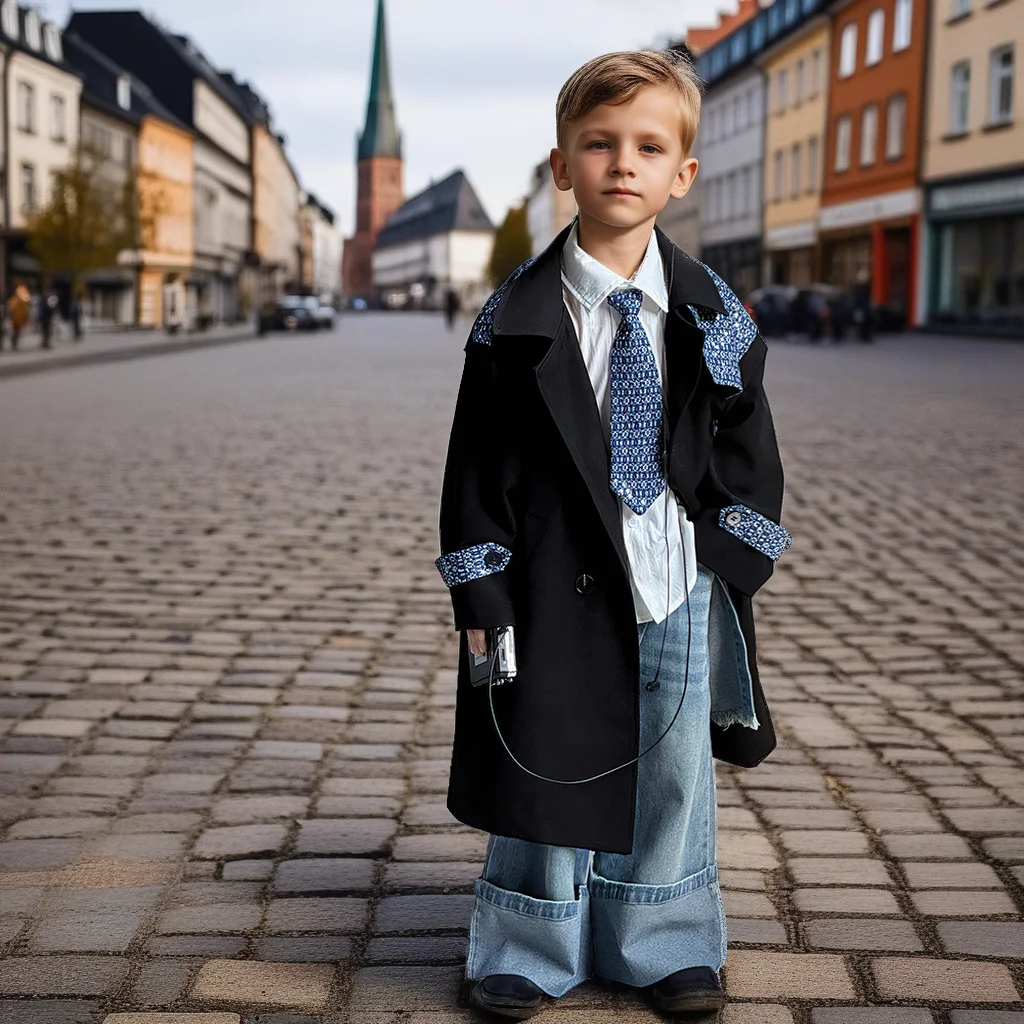 

Teen Boys Trench Coat Autumn Black Long Sparkly Patchwork Overcoat Fashion Casual School Kids Long Windbreaker Child Outerwear