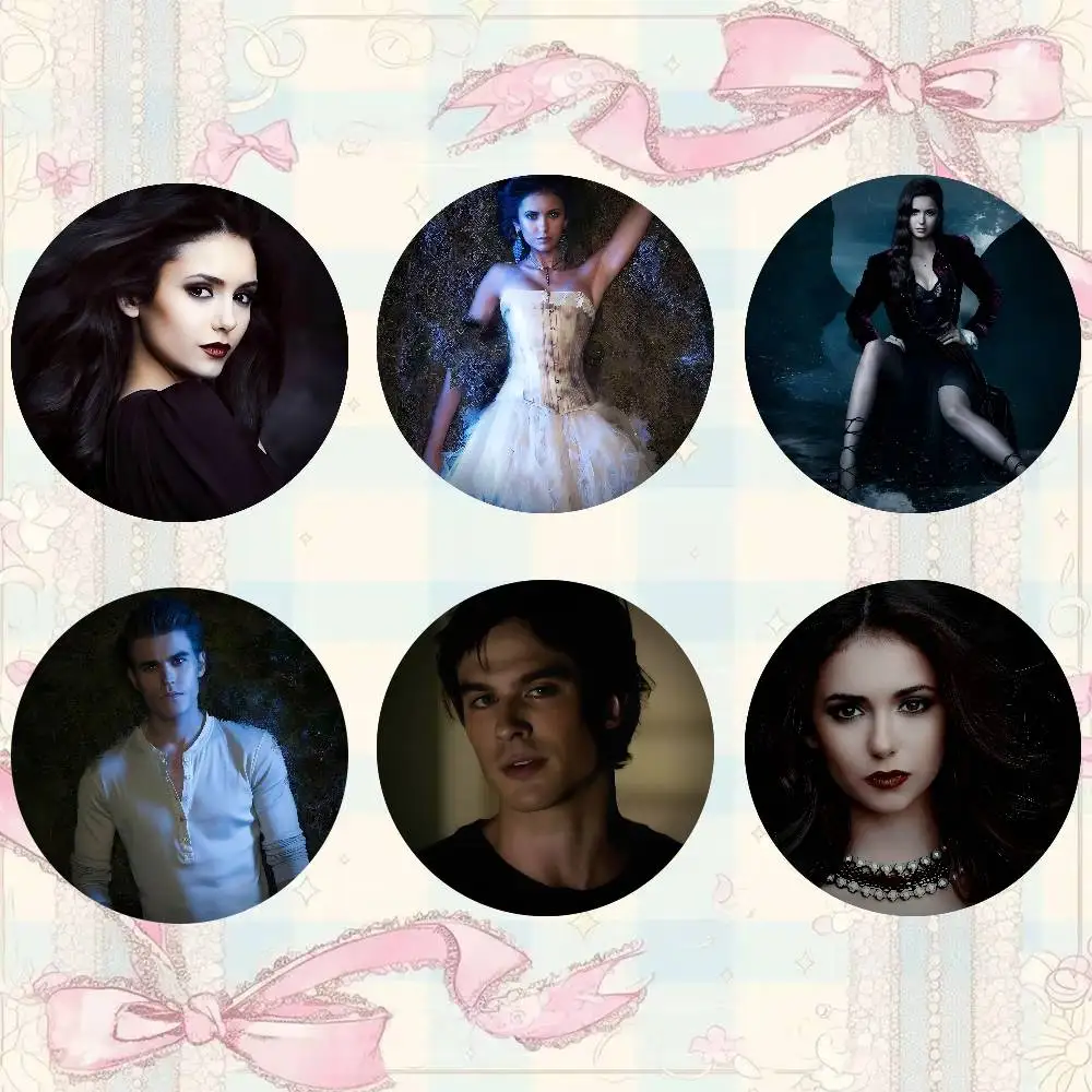 V-Vampire Diaries 32/44/58MM Customizable Button Pins Cute Funny Creative Badge Jewelry Decor Gifts For Friends