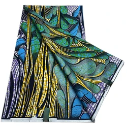 Newest Grand Super 100%Cotton African Golden Wax Fabric 6 Yard High Quality Wax Print Ankara Fabric For Sewing Women Party Dress