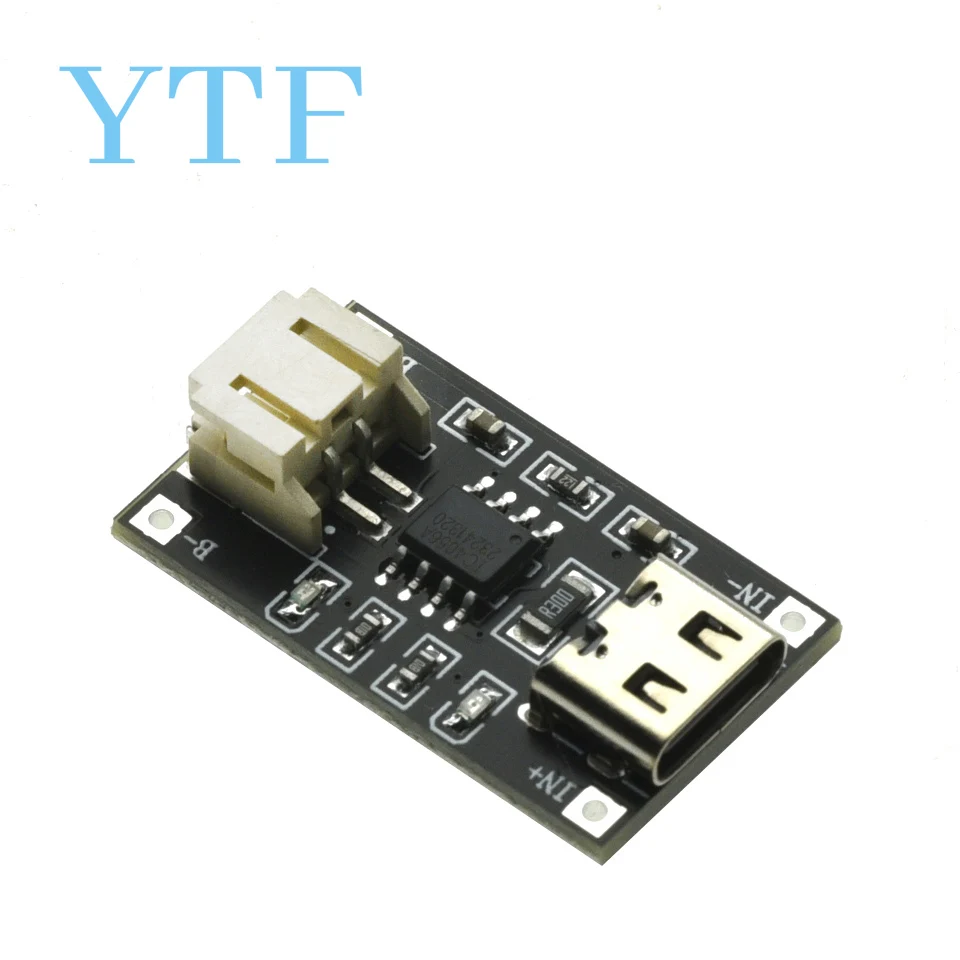 TP4056 3.7V Lithium Battery Charging Module 1A USB Type-C Port PH2.0 Terminal Overcurrent Protection Board