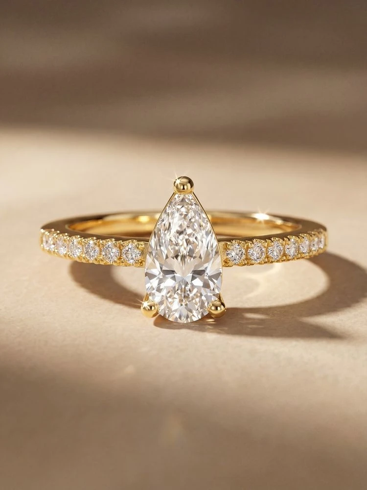 

925 Sterling Silver Fashion Water Drop Zircon Ring For Women Daily Outfit Engagement Anniversary Party High Quality Fine Jewelry