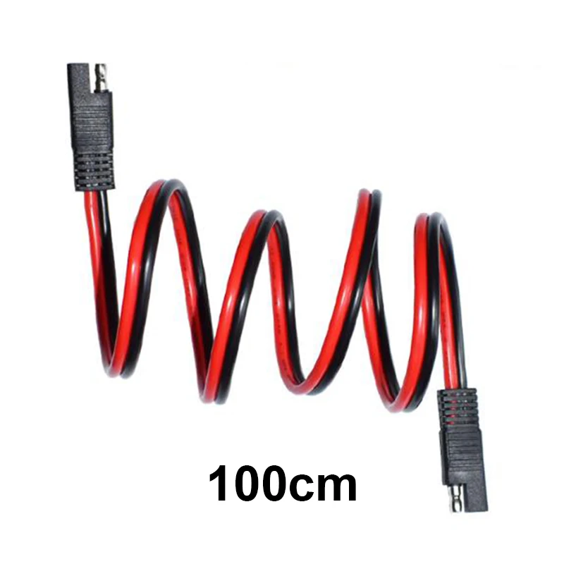 12AWG SAE تمديد خط الاتصال مزدوج ذكر كابل تمديد للطاقة الشمسية 100 سنتيمتر لتوصيل الأجهزة المختلفة #4