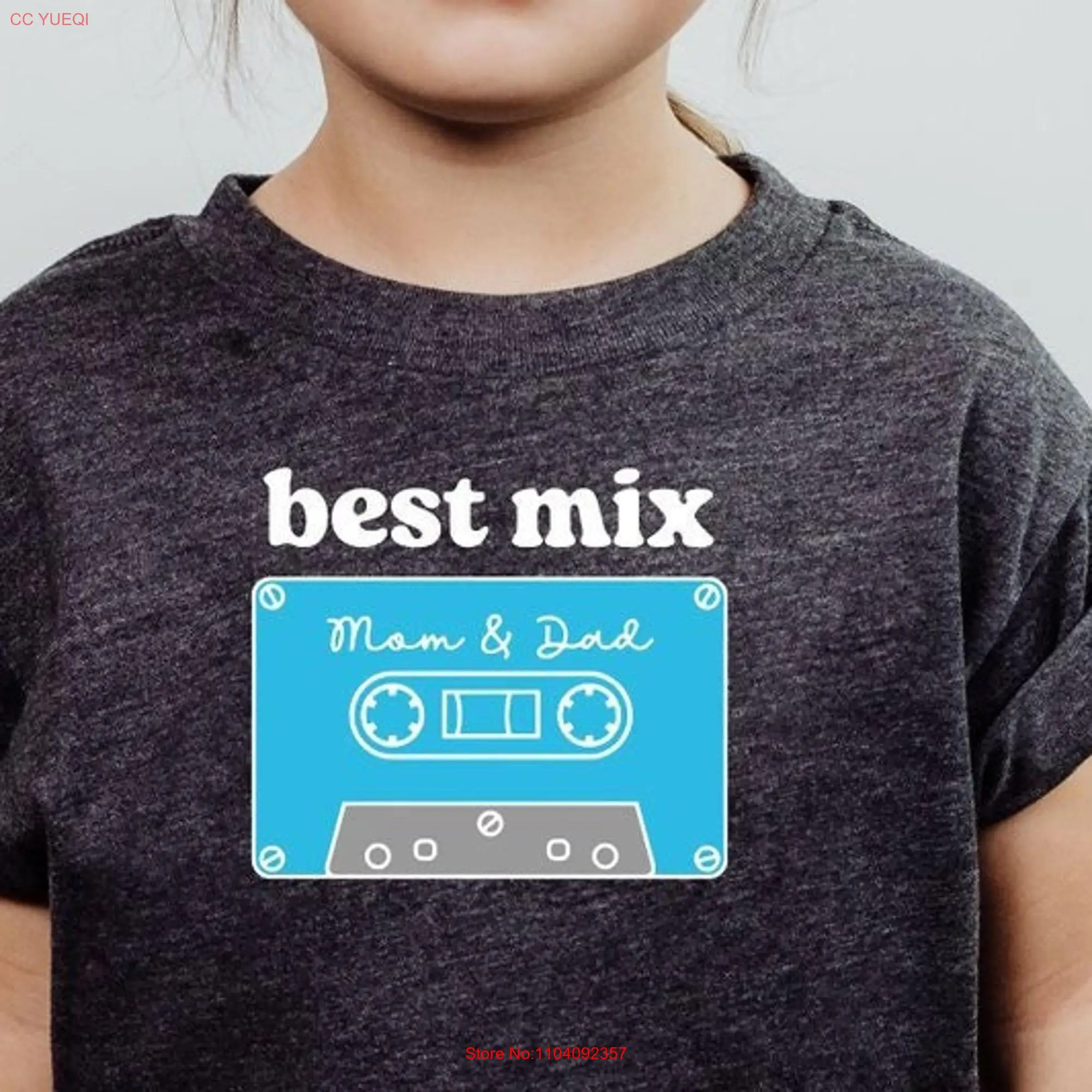 Best Mix T Shirt Minimalist Kids Cassette Mixtape Baby Perfect of Mom and Dad Toddler Music Love  long or short sleeves