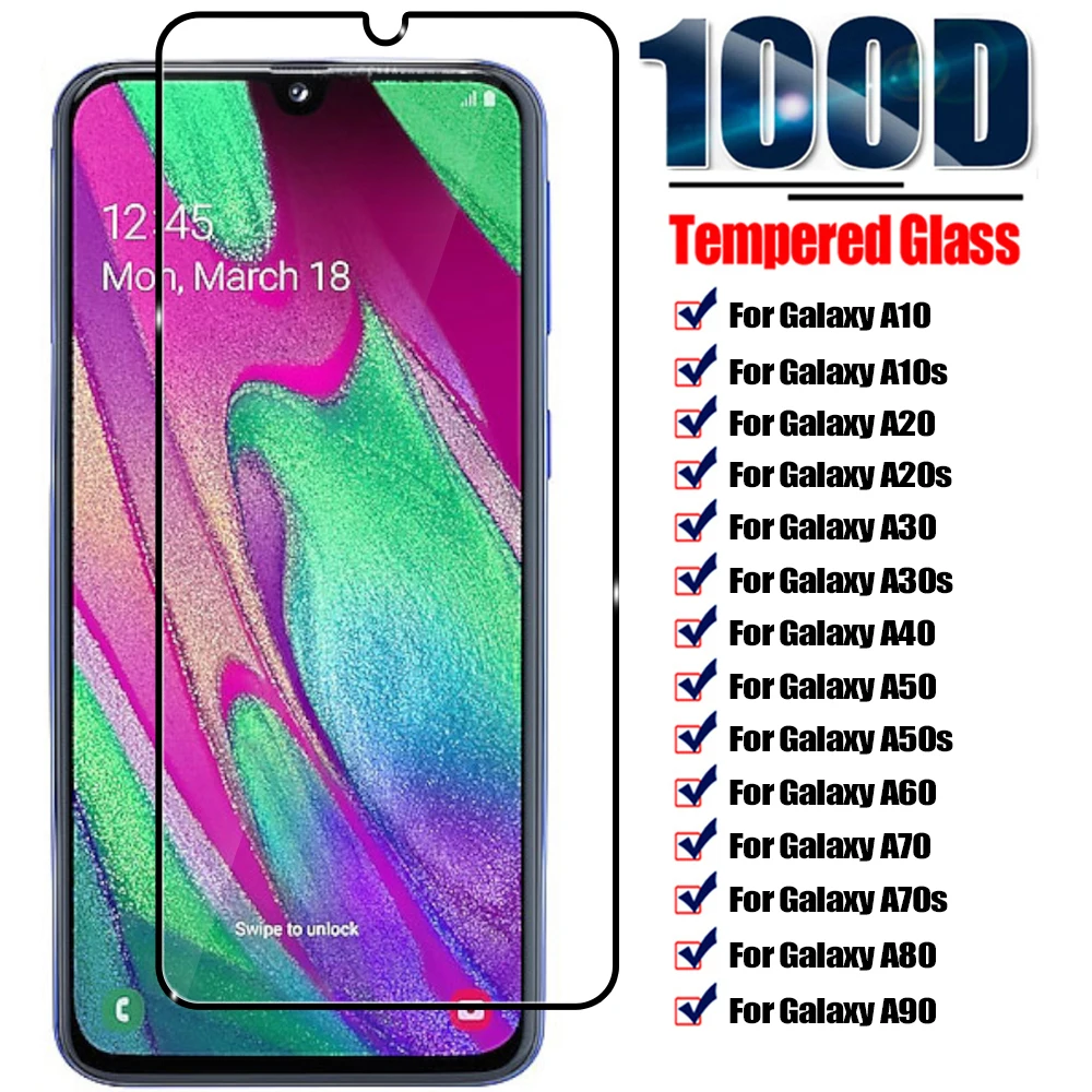 1Pcs Screen Protector For Samsung Galaxy A10 A10s A20 A30 A40 A50 A50s A60 A70 A80 A90 4G 5G Tempered Glass For Samsung A30s