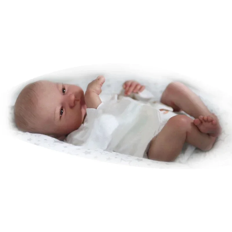 49cm Already Painted Finished Levi Awake Newborn Baby Size Reborn Baby Doll 3D Skin Visible Veins lifelike Real Baby