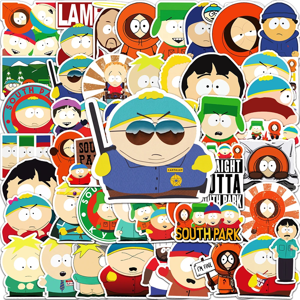 10/30/50pcs Parks In The South Cartoon Stickers Decals Toys DIY Phone Laptop Skateboard Car Waterproof Cute Anime Sticker Gifts