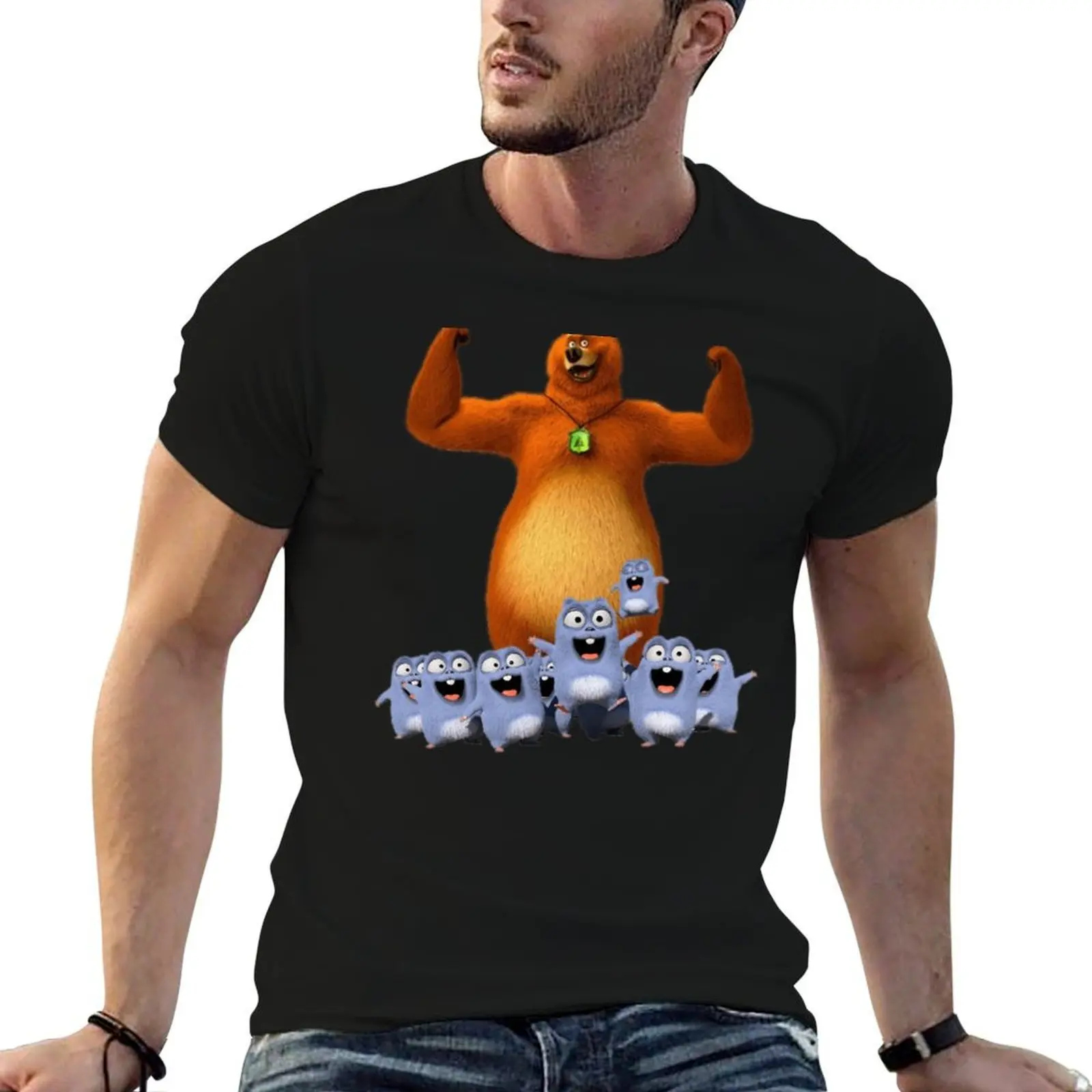 Grizzy and The Lemmings T-Shirt t shirt man plain t shirts for man cotton funny cotton t shirt pack T-shirt